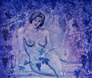 Girls with grape paints cycle with various formats